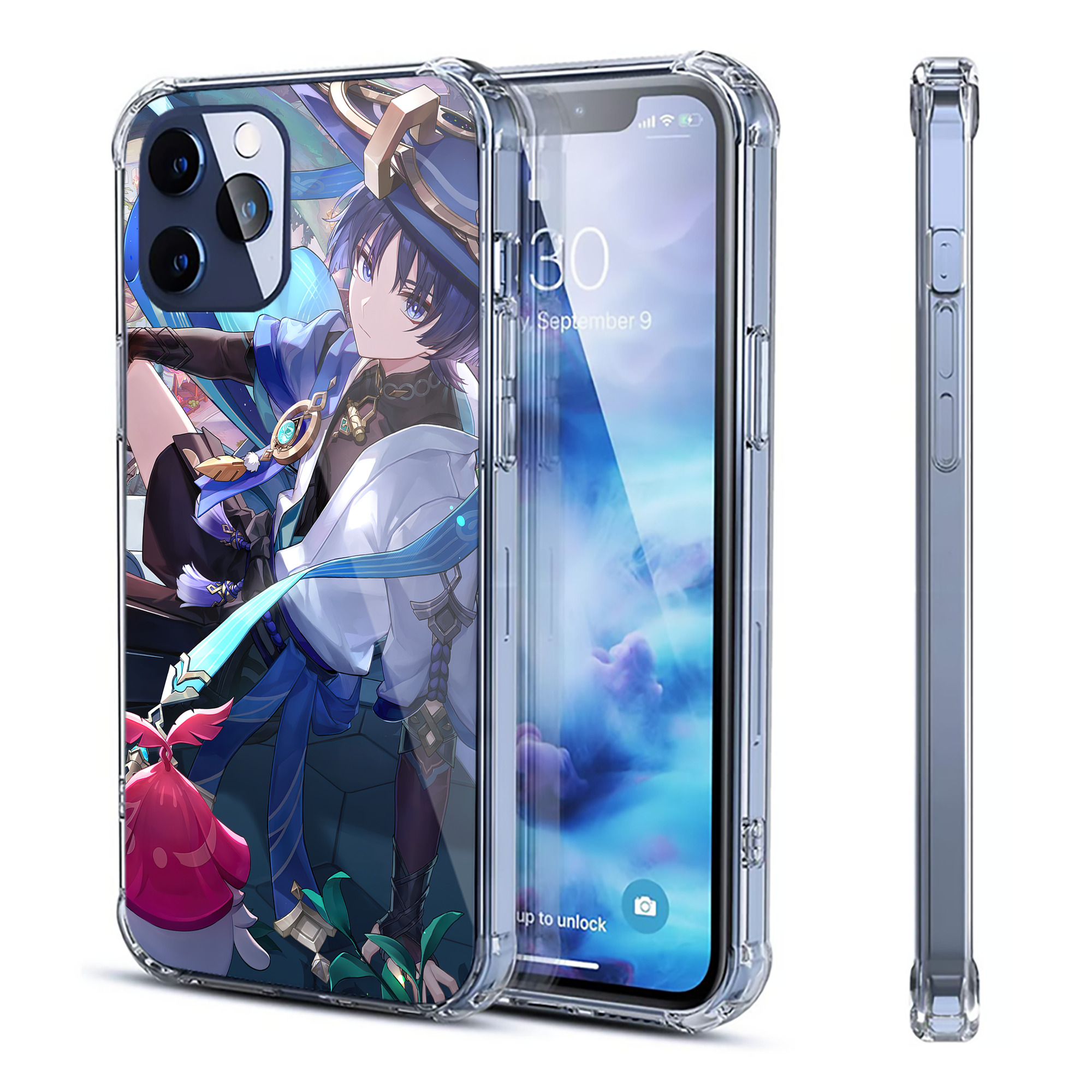 げんし神 genshin 【iPhone 12シリーズ対応】透明スマホケース（クリアソフトケース）